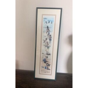Art print by California Artist Roger Folk Signed "Summertime"  Beach House Shore